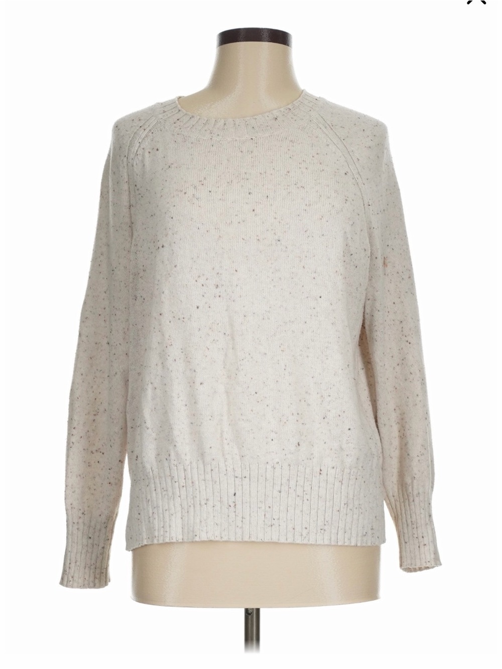 Old Navy XL Raglan Women's Speckled Crewneck Sweater - Cream
